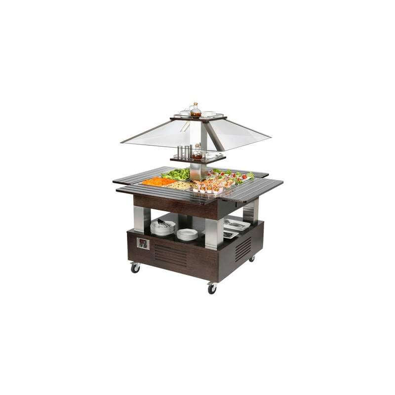 Salad'bar îlot central buffet self; Paques SA votre spécialiste de la vente de matériel horeca & cuisine sur Liège et toute la B
