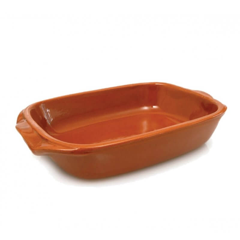 Plat rectangle en terre cuite 22X14CM. Matériel horeca au meilleur rapport qualité prix | Paques SA