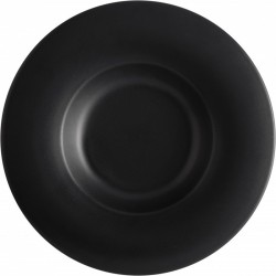 Assiette noire Orbe