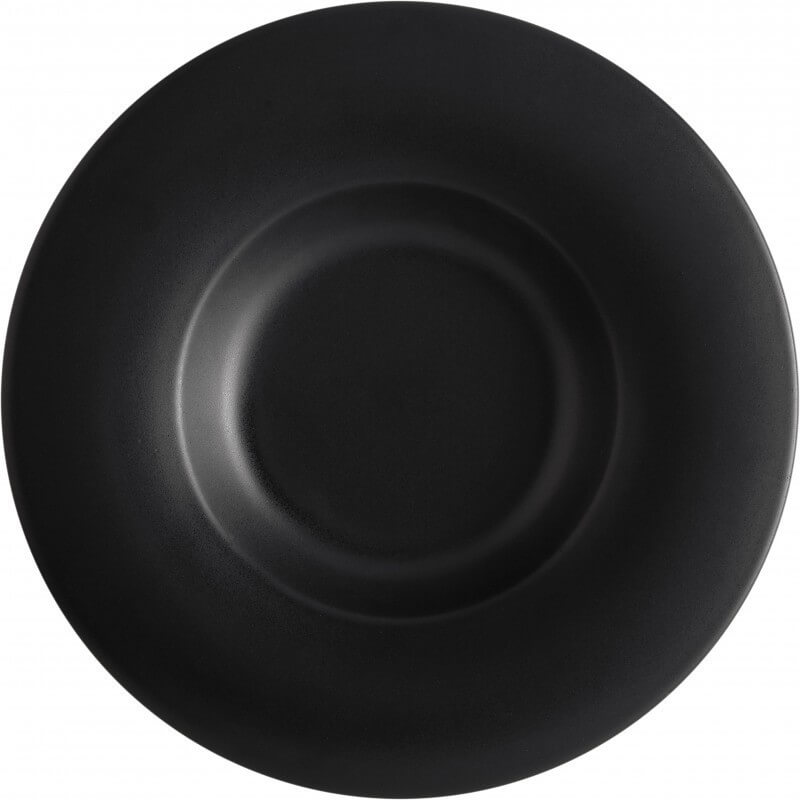 Assiette noire Orbe