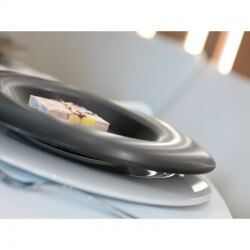 Assiette noire Orbe