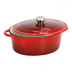 Cocotte ovale en fonte émaillée 2 Taille disponible. Pâques le spécialiste du matériel horeca, ustensiles de cuisine professionn