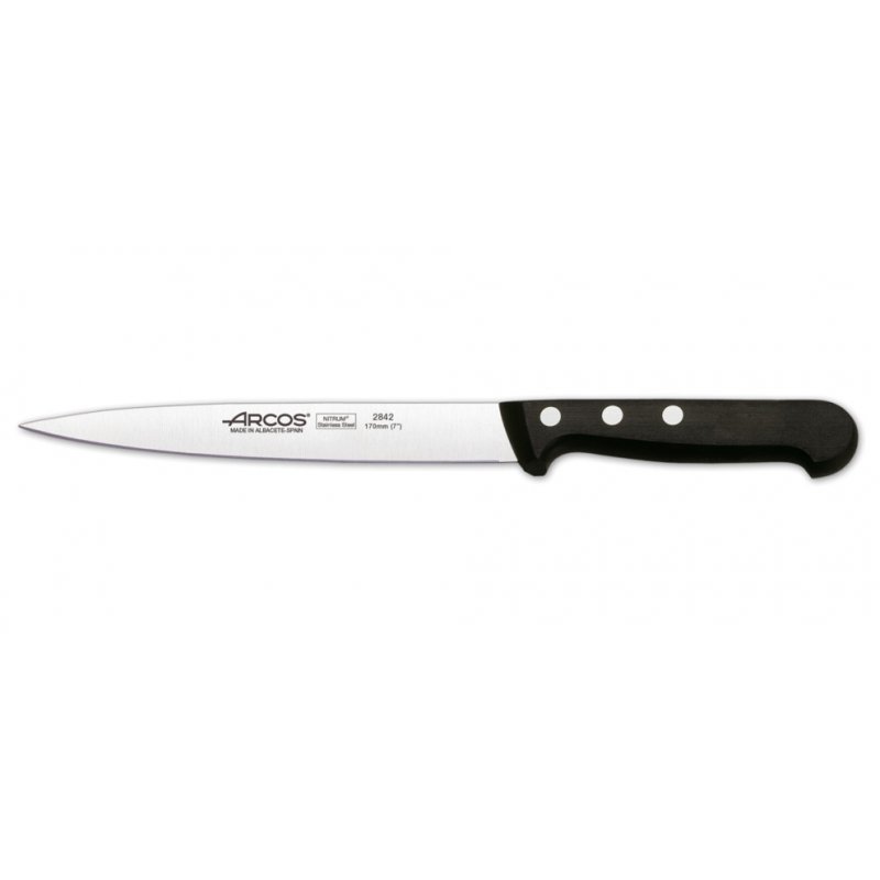 Couteau à filet poisson Universal noir 170 mm