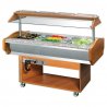 Buffet froid rectangulaire self service 4 bacs GN 1/1