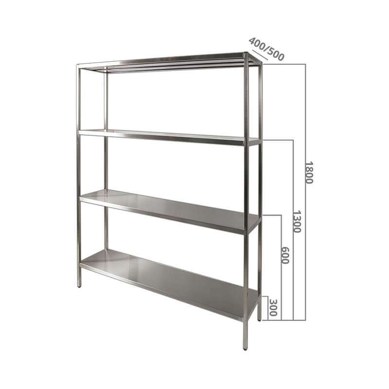 Étagère 4 niveaux 50 cm de profondeur | Acheter en ligne au meilleur prix | materiel horeca & ustensile de cuisine