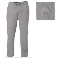 Pantalon gris à carreaux