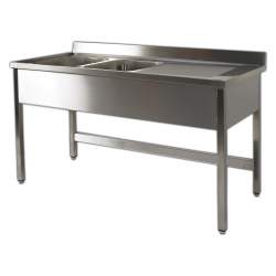 Plonge 2 cuves +  égouttoir | Acheter en ligne au meilleur prix | materiel horeca & ustensile de cuisine