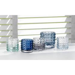 Bougeoir Diamond gris en verre