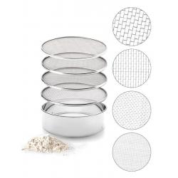 Tamis à 4 mailles interchangeable en Inox 18/10