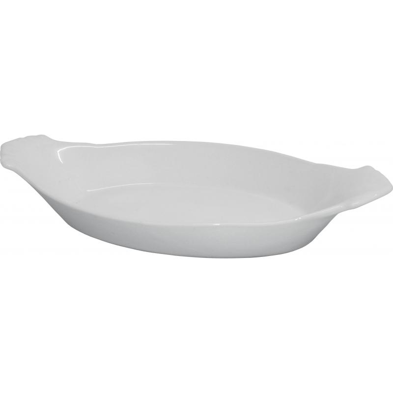 PLAT OVALE PORCELAINE BLANC 20X14 300ml/ Le spécialiste du matériel horeca, ustensiles de cuisine professionnels et meilleur rap