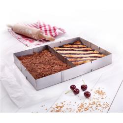 Moule à gâteau avec séparateur, réglable rectangle