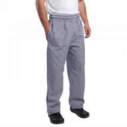 Pantalon de cuisine mixte Whites Vegas petits carreaux bleus et blancs