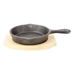 Poêle sur fonte avec planche Ø13cm. Le spécialiste du matériel horeca, ustensiles de cuisine professionnels et meilleur rapport