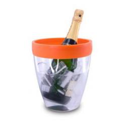 Seau à champagne avec rebord en silicone
