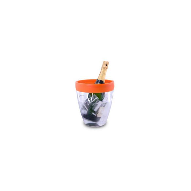 Seau à champagne avec rebord en silicone