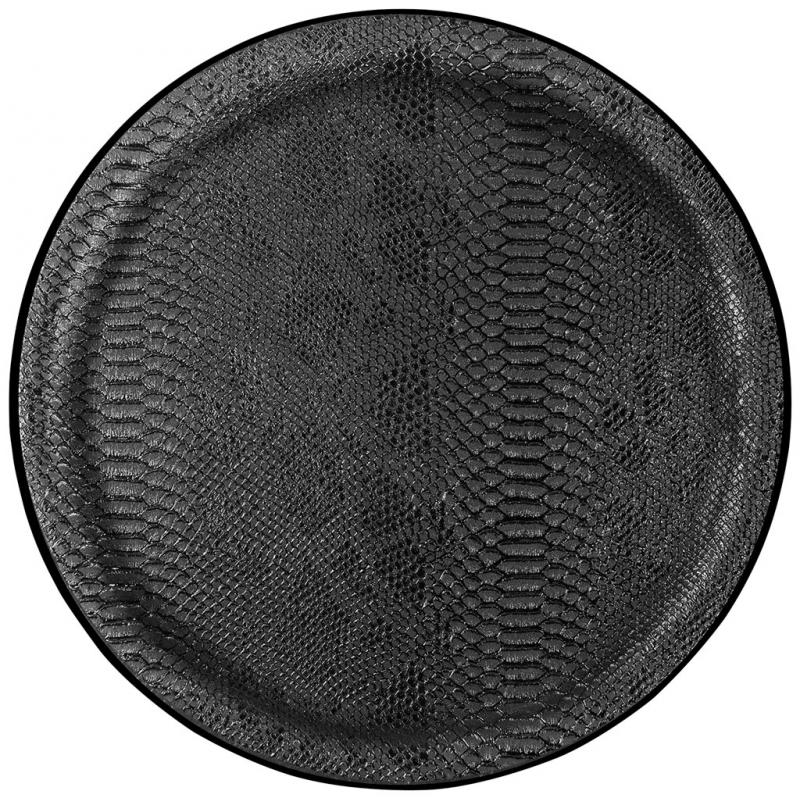 Plateau de limonadier noir croco Ø36cm