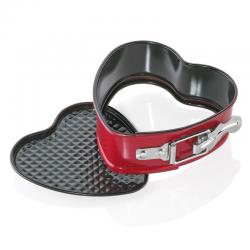 Moule à charniere en coeur rouge