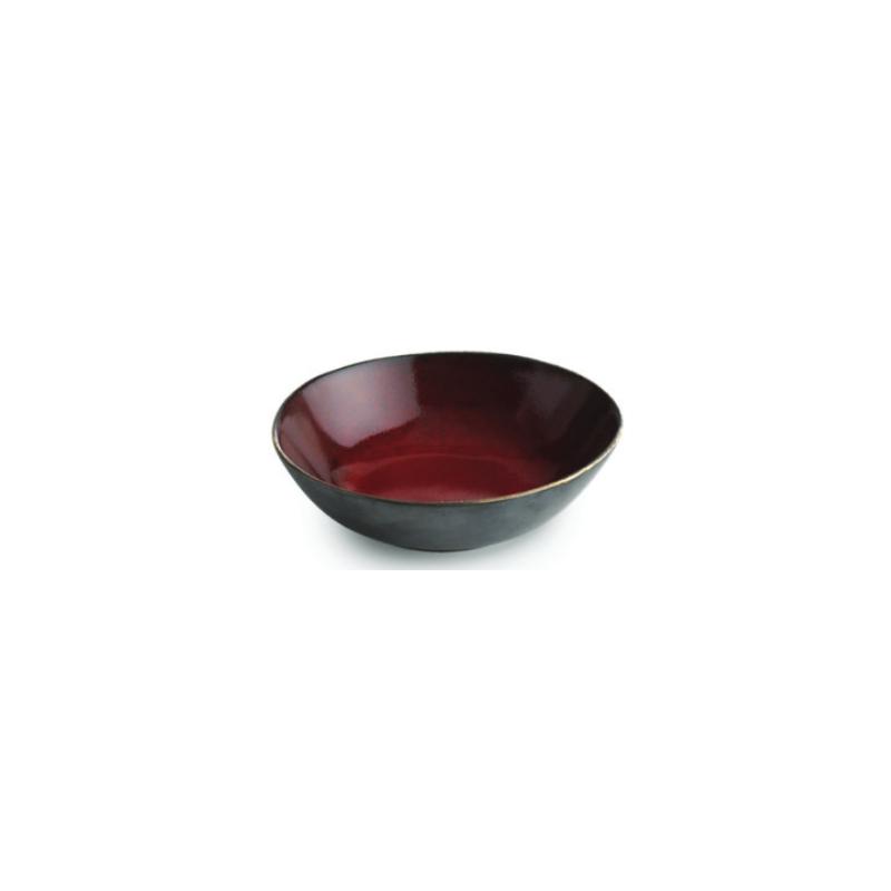 Assiette creuse Rouge / Argent Chic Mix