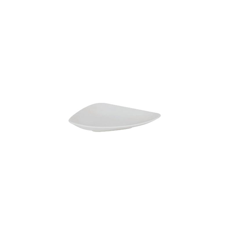 Assiette triangulaire Vendôme blanche 24x18cm