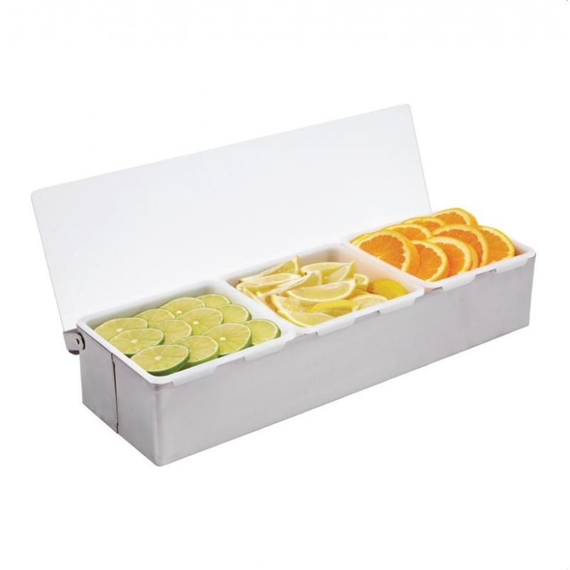 Boite à condiments 3 compartiments 950ml