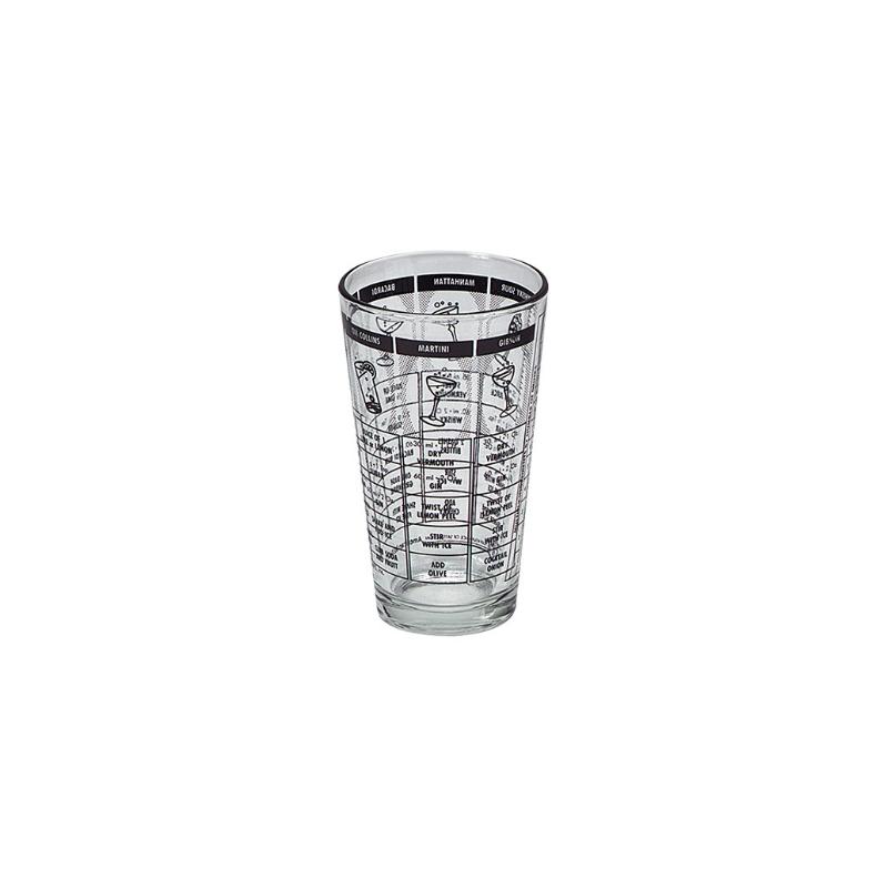 Verre à cocktail avec recettes imprimées 0.47L | Materiel-horeca | Achat en ligne