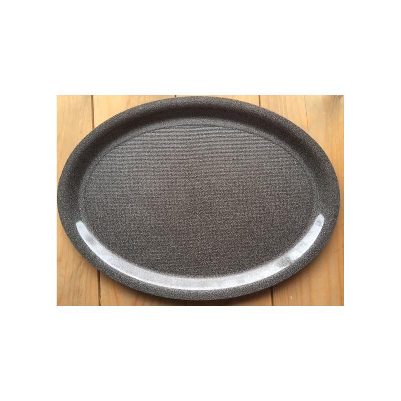 Plateau oval anti-dérapant 28x20cm