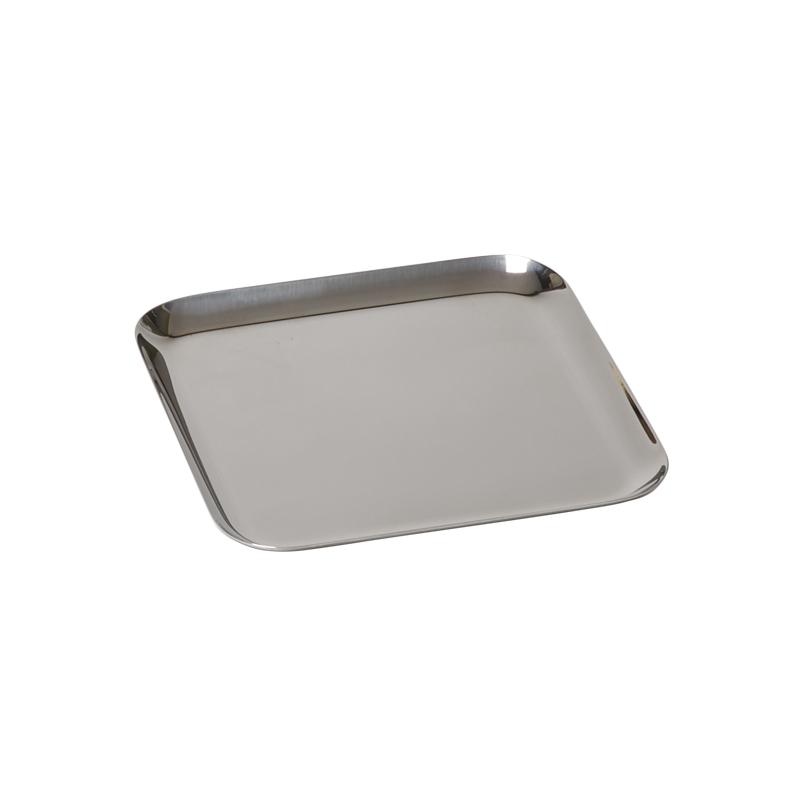 Plateau inox carré 26x26cm