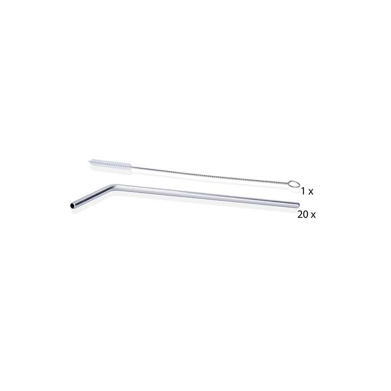 Pailles en inox avec écouvillon