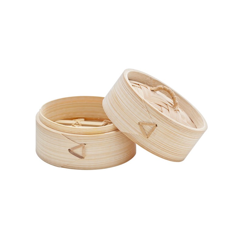 Panier de cuisson vapeur en bambou Ø8xh6cm/Le spécialiste du matériel horeca, ustensiles de cuisine professionnels et meilleur r