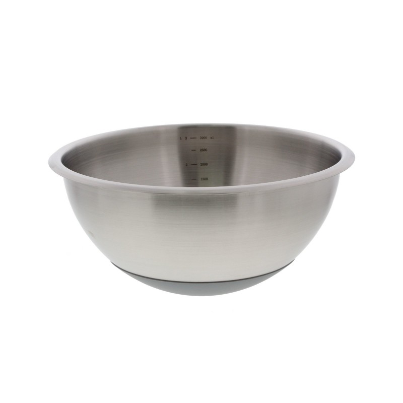 Bassine type cul de poule en Inox Ø24cm fond silicone