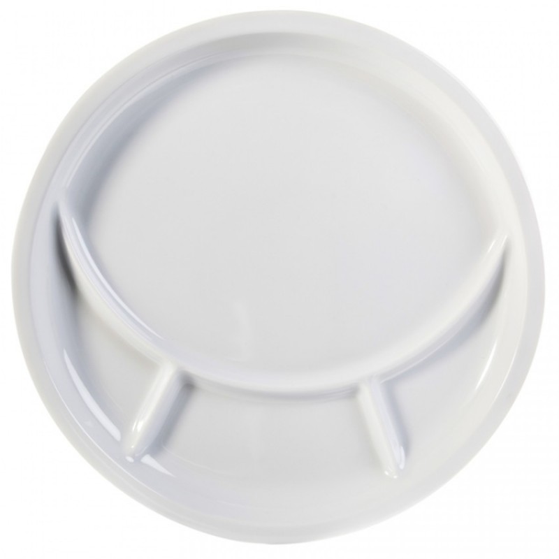 Assiette à fondue Ø27cm 4 compartiments