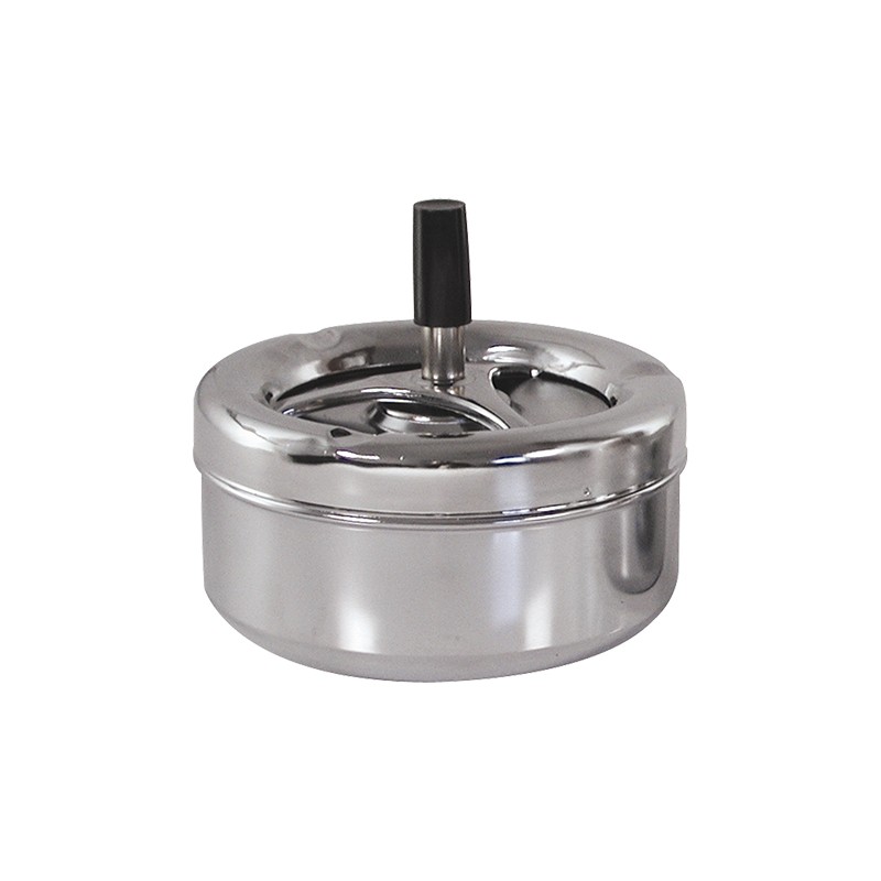 Cendrier inox avec poussoir Ø11cm