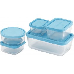 Set de 5 boites frigo verre