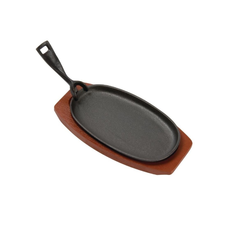 PLAT EN FONTE OVAL AVEC SOUS PLAT 24X14CM VOGUE