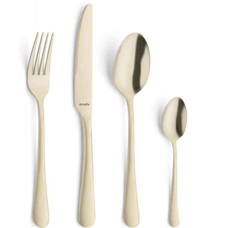 Set de 24 couverts doré - 6 personnes