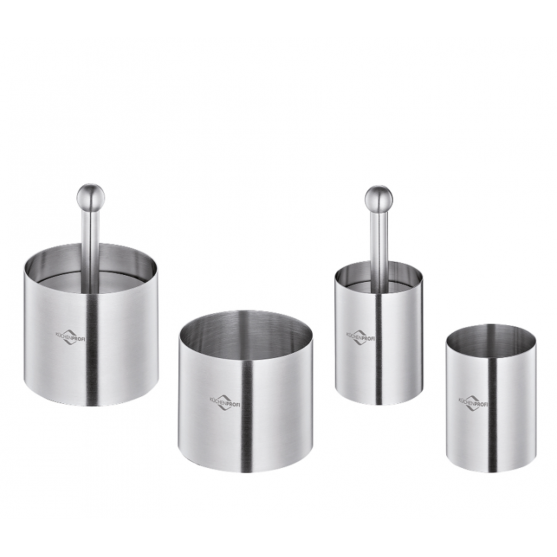 Set de 4 emportes pièce inox + presse | Materiel-horeca | Achat en ligne