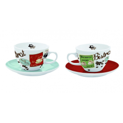 Set 2 Tasses et sous tasses à cappuccino