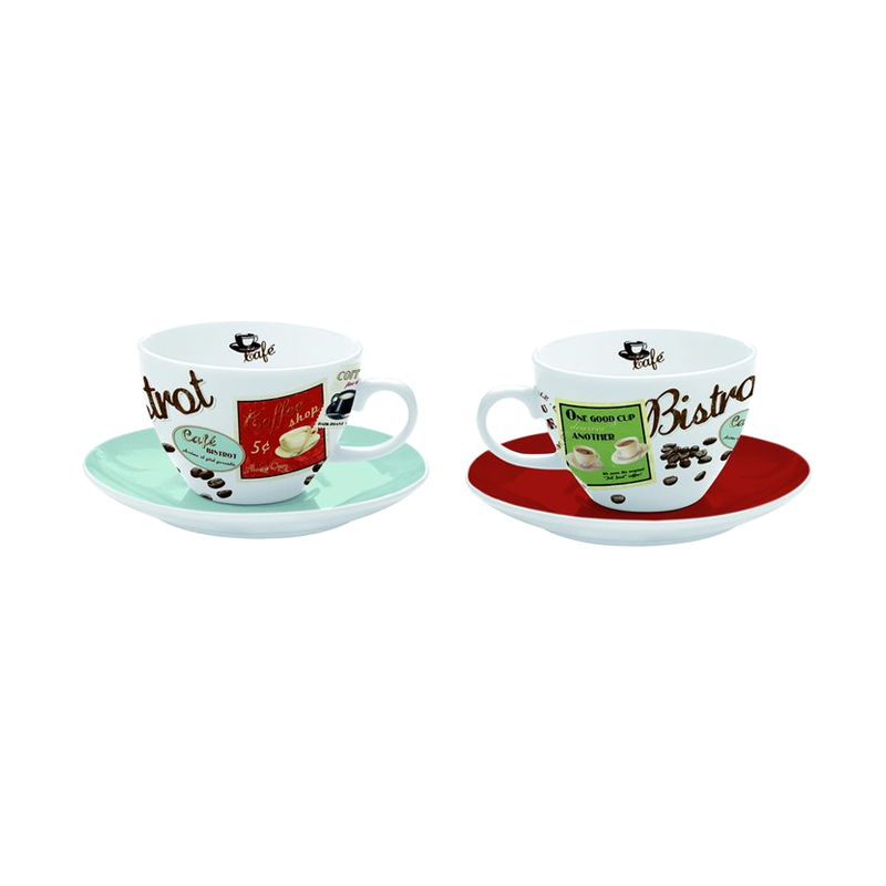 Set 2 Tasses et sous tasses à cappuccino