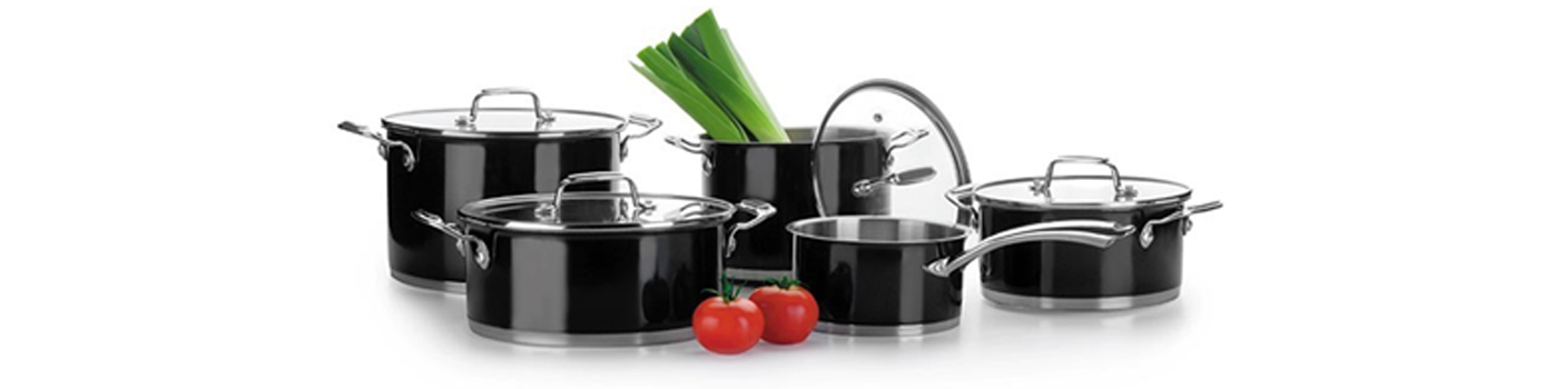 Batterie de cuisine Noire & Inox | Materiel-horeca | Achat en ligne