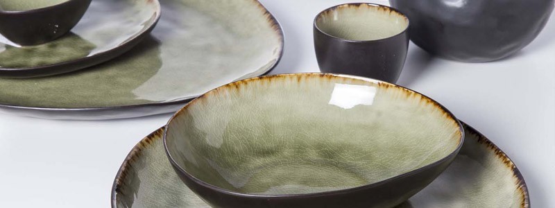 Assiette verte Mossa